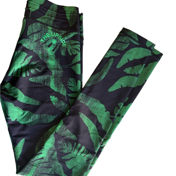 The Upside For Soul Cycle Limites Edition Palm Leaf Print Leggings, Size 6 - Picture 1 of 3